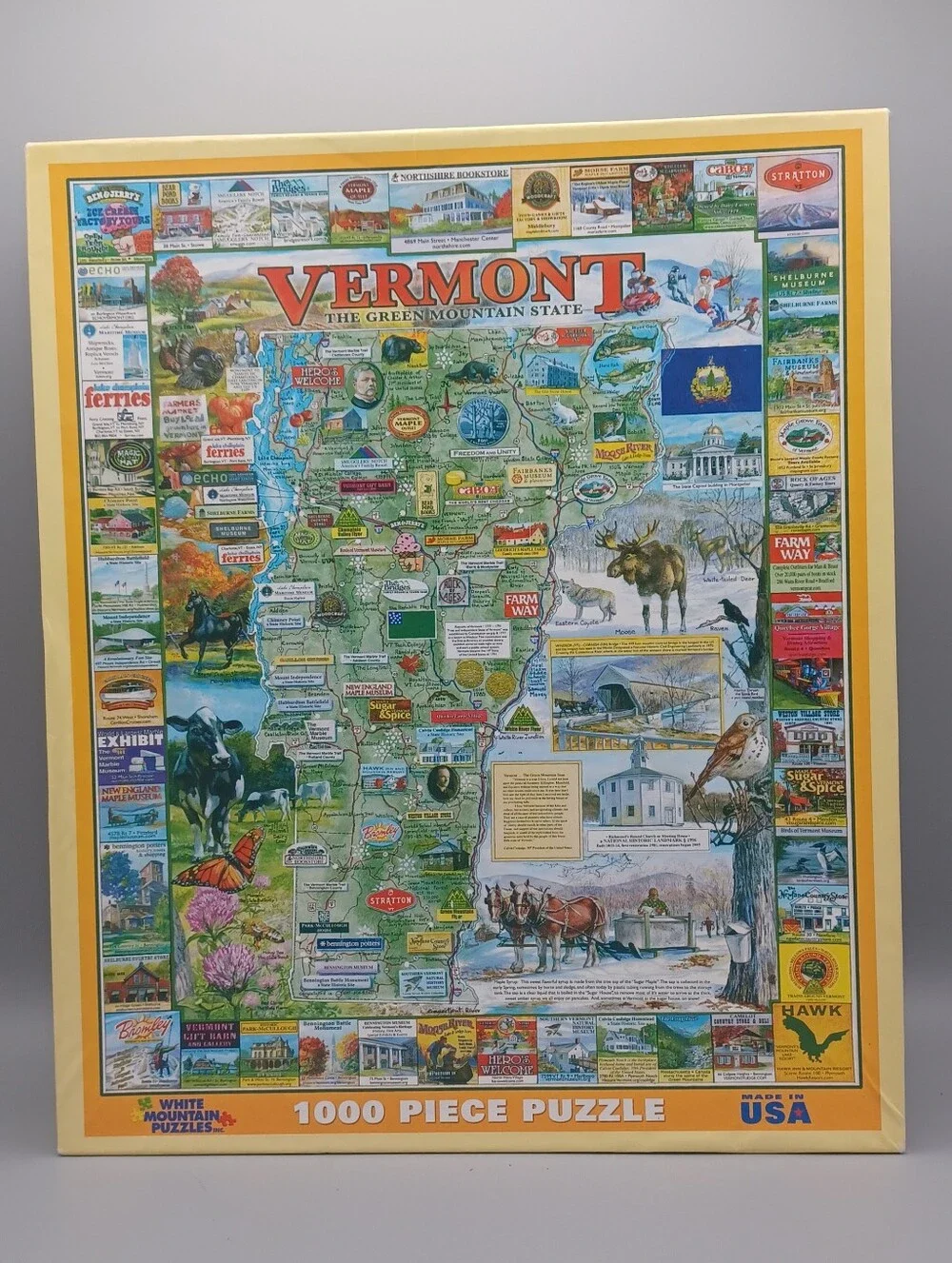 White Mountain Vermont Puzzle Complete